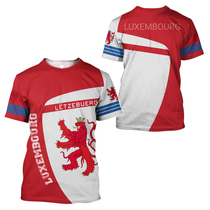 Luxembourg 3D All Over Printed Shirts For Men And Women