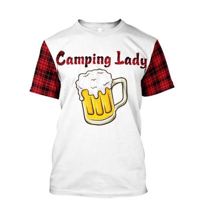 3D All Over Printed Camping  Lady Unisex Shirts SN01022103 Custom Name XT