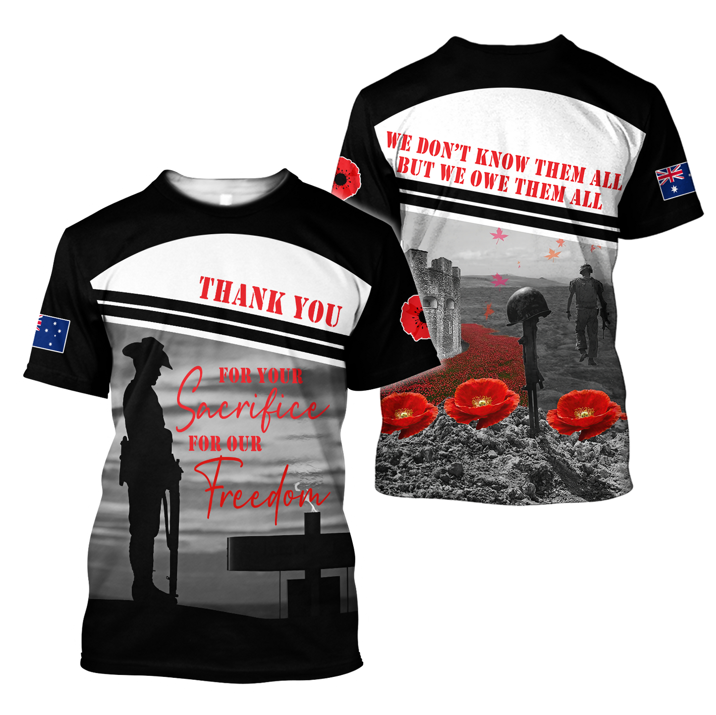 Premium Lest We Forget New Zealand Veteran 3D All Over Printed
