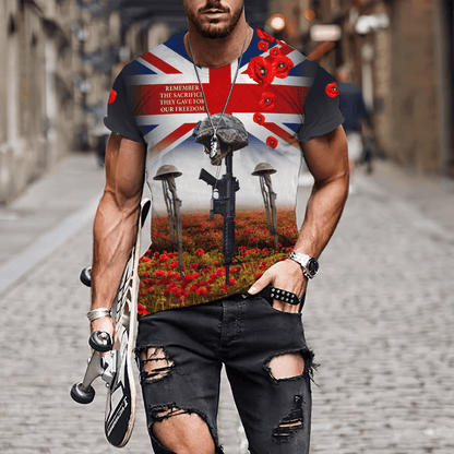 Remembrance Day Lest We Forget 3D All Over Printed Unisex Shirts