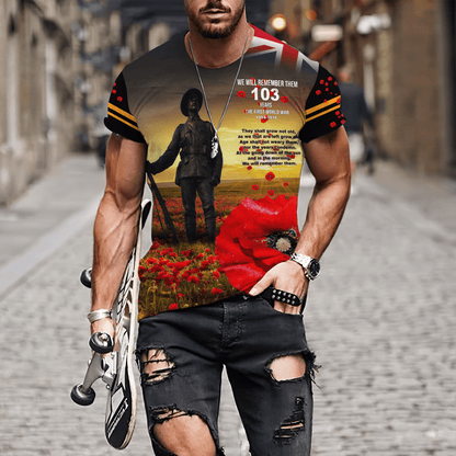 Remembrance Day Lest We Forget 3D All Over Printed Unisex Shirts