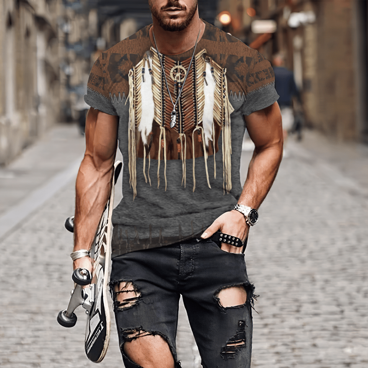 Native American 3D All Over Printed Combo T-Shirt BoardShorts