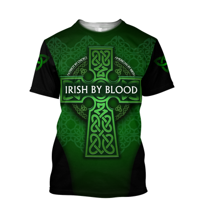 Premium Unisex Hoodie Irish St.Patrick Day Irish By Blood ML
