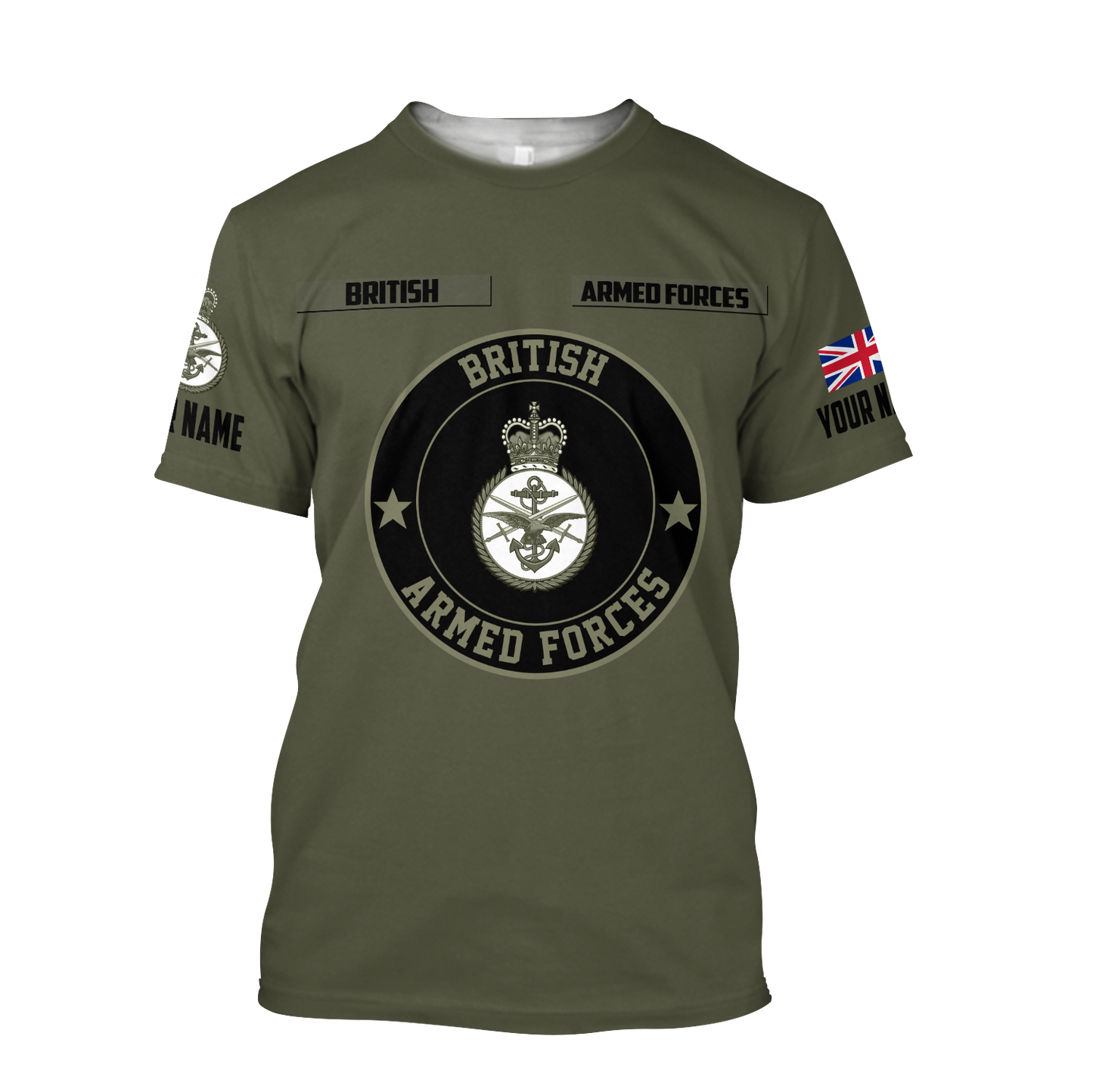 Custom Name XT British Armed Forces 3D Printed Shirts DA07042104