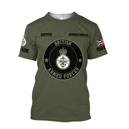 Custom Name XT British Armed Forces 3D Printed Shirts DA07042104
