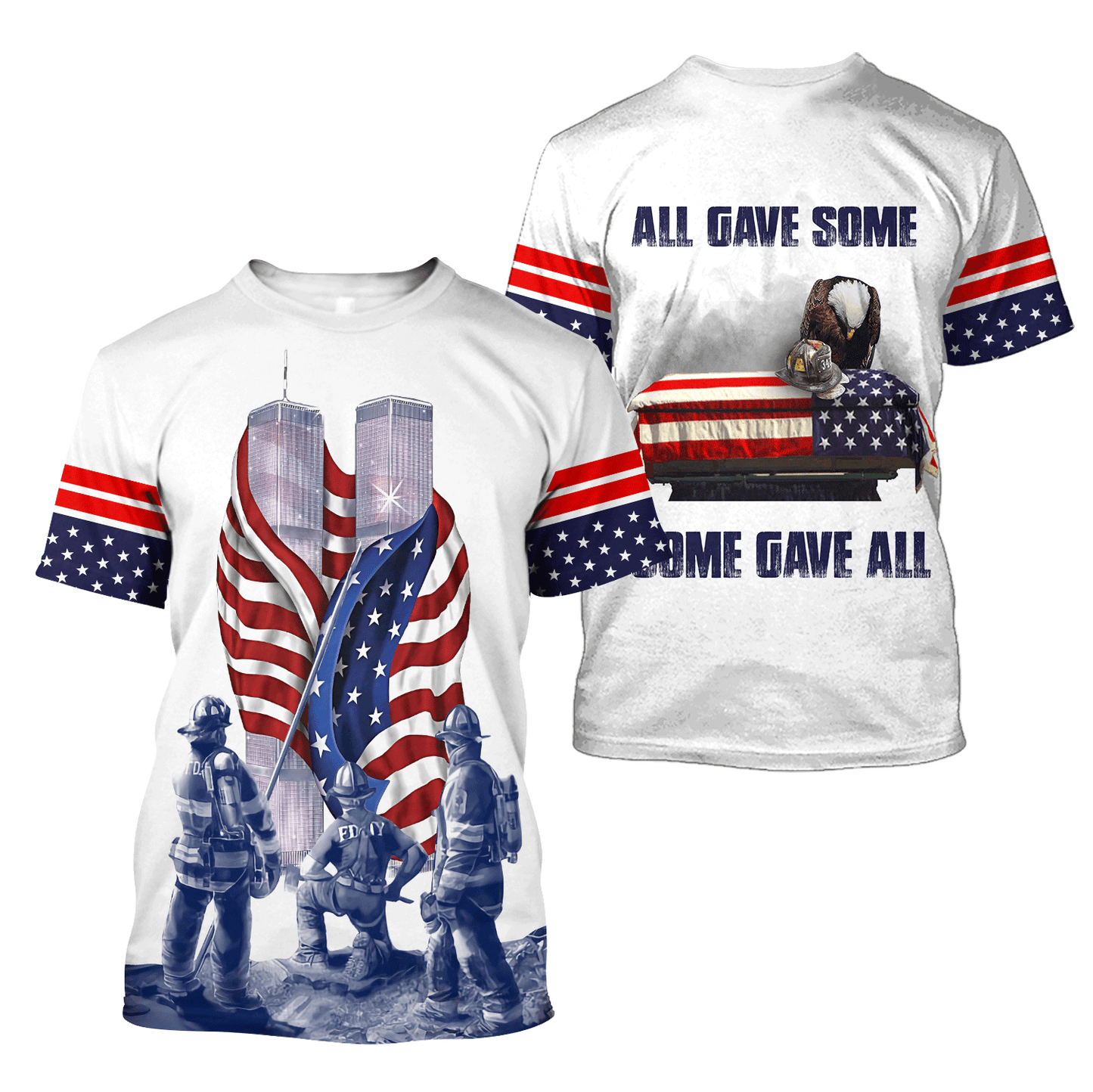 Firefighter 911 Patriot Day 3D All Over Printed Unisex Shirts