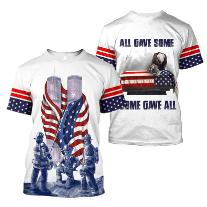 Firefighter 911 Patriot Day 3D All Over Printed Unisex Shirts