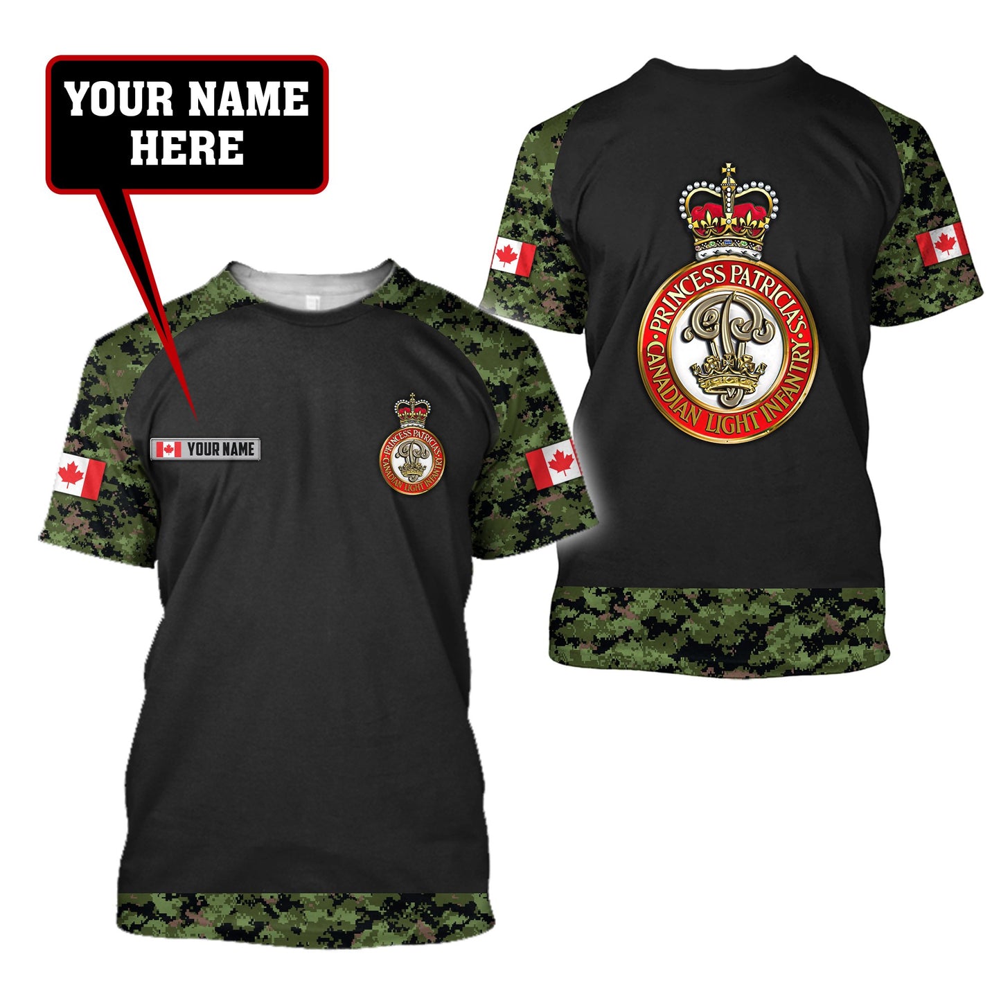 Custom Name XT Canadian Veteran PPCLI 3D Printed Clothes AM06042103
