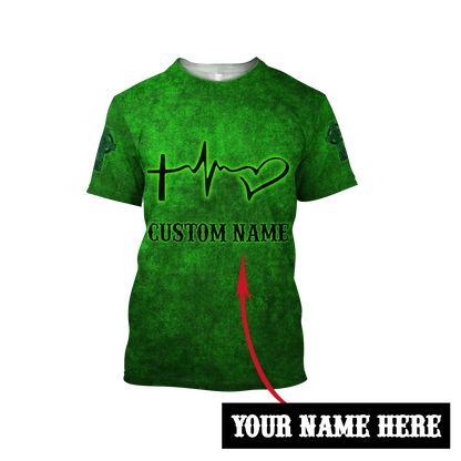 Customize Name Irish Patrick's Day 3D All Over Printed Unisex Shirt