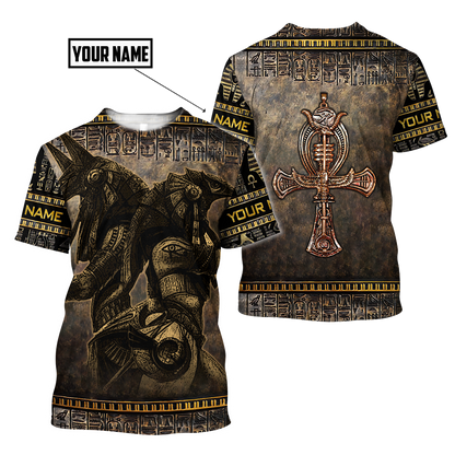 Custom name Ancient Egyptian Ankh key of life 3D design print shirts
