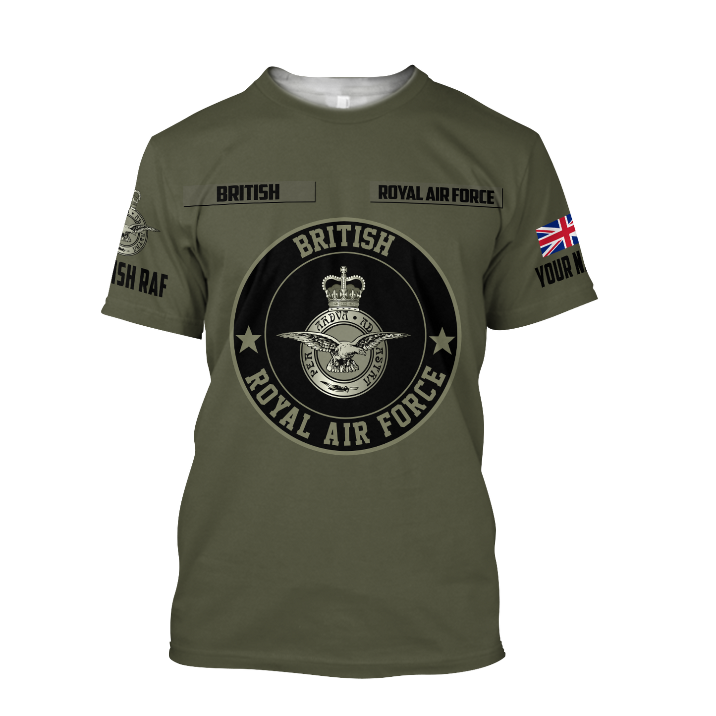 Custom Name XT British Royal Air Force 3D Printed Shirts DA16042104