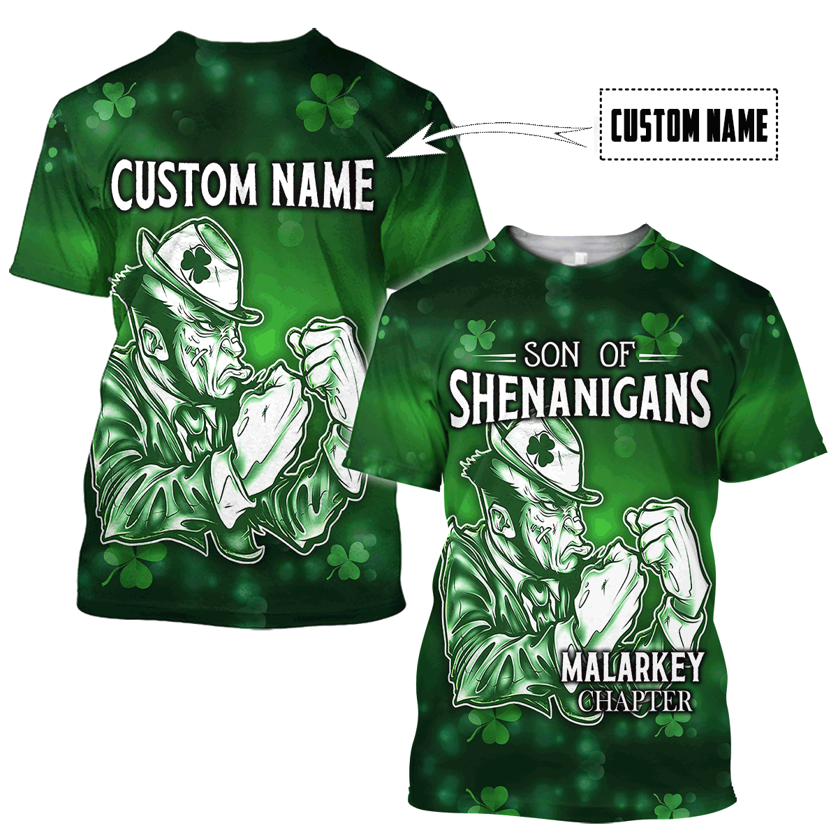 3D All Over Printed  Irish   St Patrick Day Unisex Shirts  VP26022104 Custom Name XT