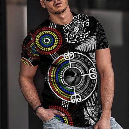 New Zealand Maori And Australia Aboriginal We Are Family 3D Printed Unisex Shirts TN