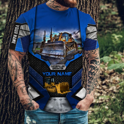 Premium Personalized 3D Printed Excavator Operator Shirts MEI