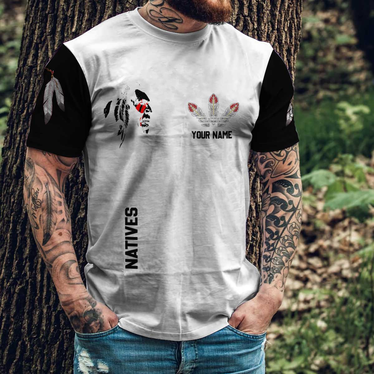 Customized Name Native American 3D All Over Printed Unisex Shirt