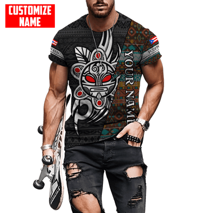 Customize Name Puerto Rico 3D All Over Printed Unisex Shirts