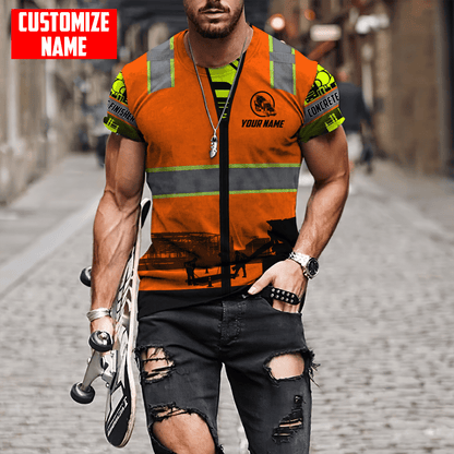 Concrete Finisher Not for the Weak Custom name 3D printed shirts