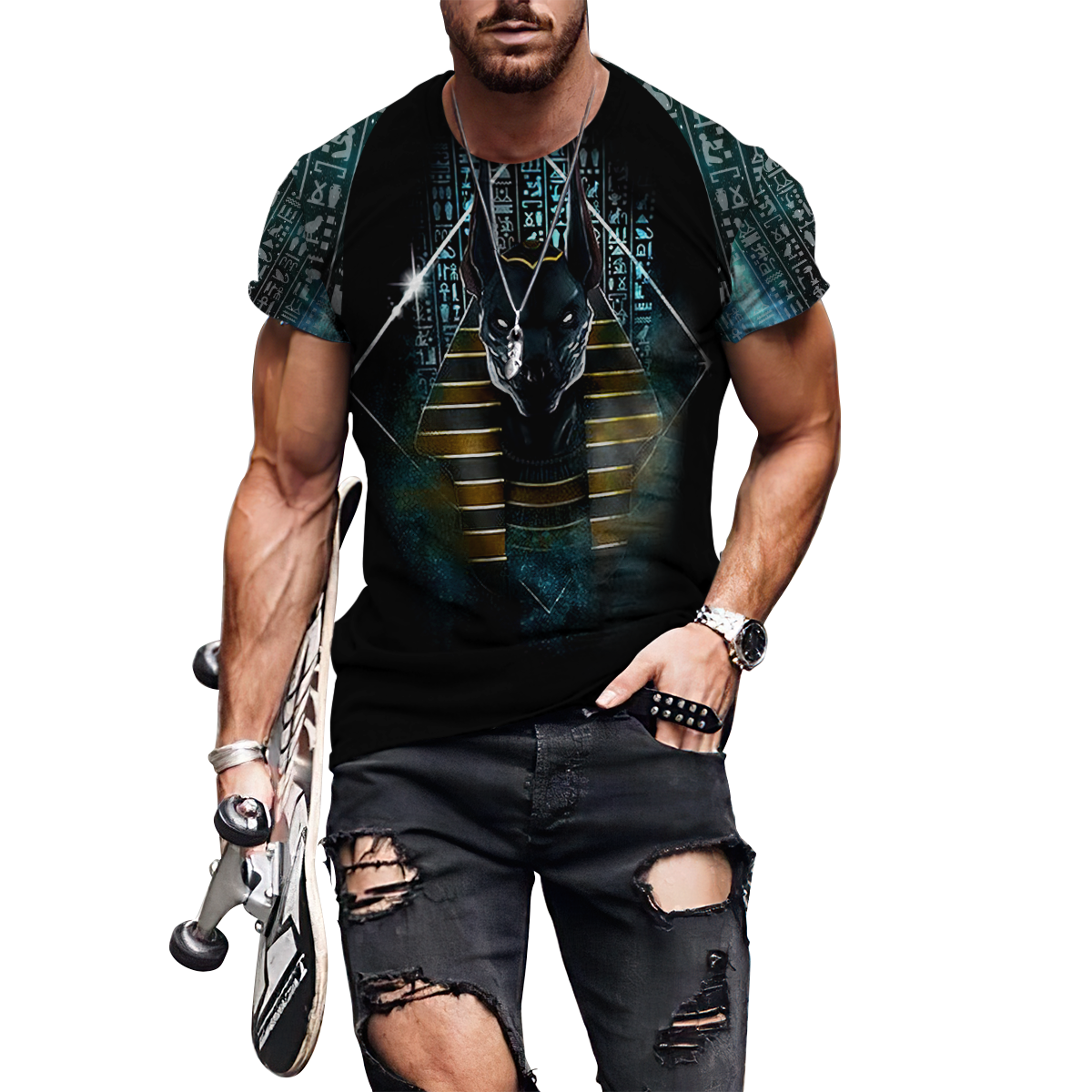 The God Of Egypt - Anubis 3D All Over Printed Unisex Shirts