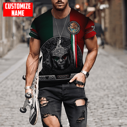 Customized Name Aztec Warrior 3D All Over Printed Unisex Shirts