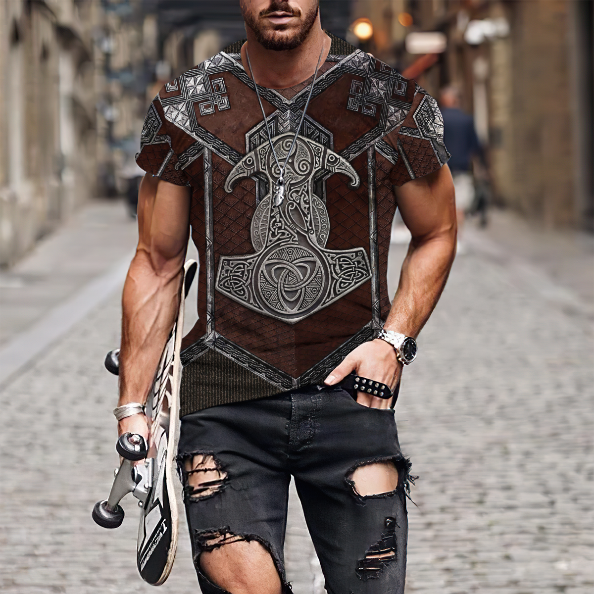 Viking 3D All Over Printed Combo T-Shirt BoardShorts