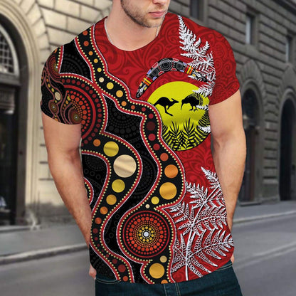 New Zealand Maori And Australia Aboriginal We Are Family 3D Printed Unisex Shirts TN