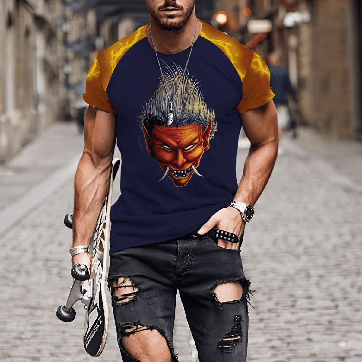 Japan Mythology Raijin 3D All Over Printed Unisex Shirts