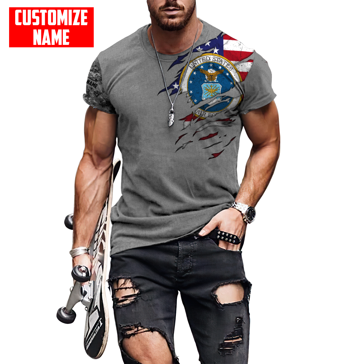 Custom name Soldier US Air Force 3d all over printed shirt hoodie MH06072108