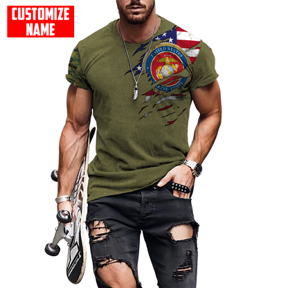 Custom name Soldier US Marine Corps 3d all over printed shirt hoodie MH06072107