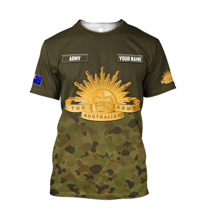 Personalized The Australian Army 3D Printed Unisex Shirts TN