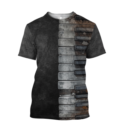 Piano 3D All Over Printed Hoodie For Men And Women