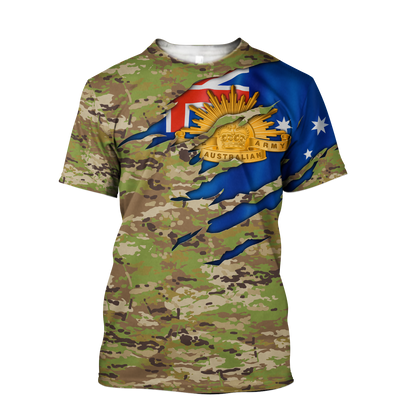 Australian Veteran 3D All Over Printed Shirts PD10032104