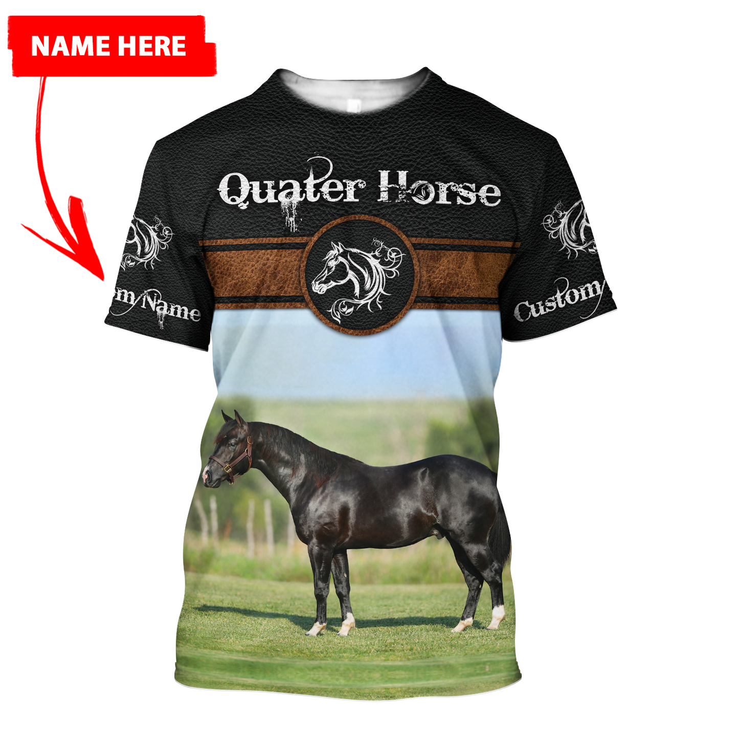 Personalized Name Quarter Horse Lovers 3D All Over Printed Unisex Shirts