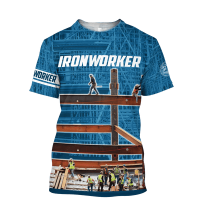 Premium 3D Printed Unisex Navy Ironworker Shirt MEI