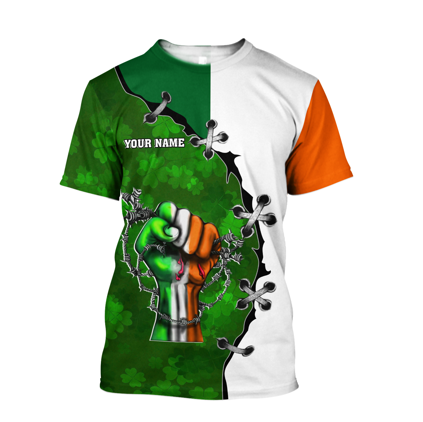 3D All Over Printed  Irish  St Patrick Day Unisex Shirts Custom Name XT