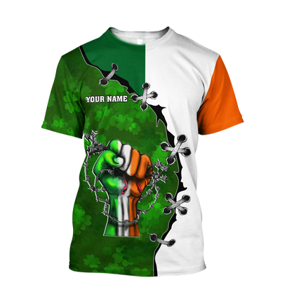 3D All Over Printed  Irish  St Patrick Day Unisex Shirts Custom Name XT