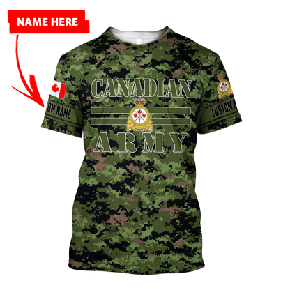 Personalized Name XT Canadian Army Pullover 3D All Over Printed Shirts PD12032104