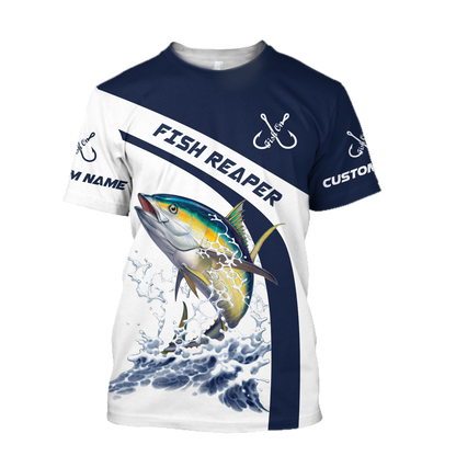 Custom name Tuna fishing design 3d print shirts