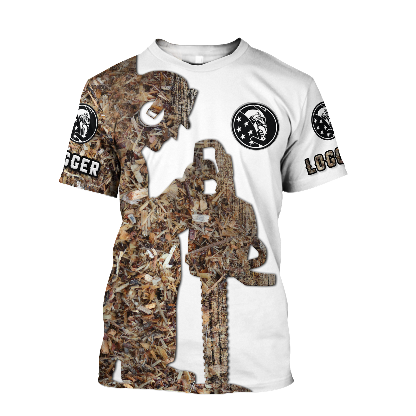 Premium 3D Printed Logger Sawdust Shirts MEI