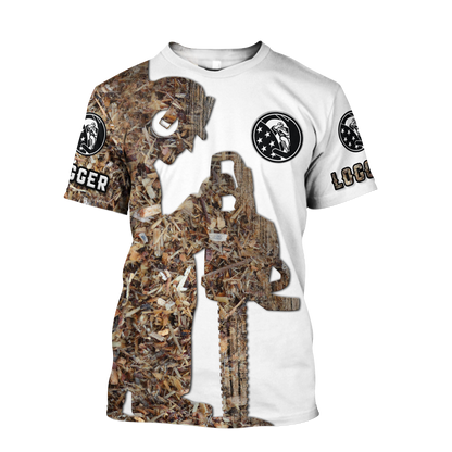 Premium 3D Printed Logger Sawdust Shirts MEI