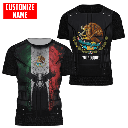 Customized Name Coat Of Arms Mexico 3D All Over Printed Unisex Shirts