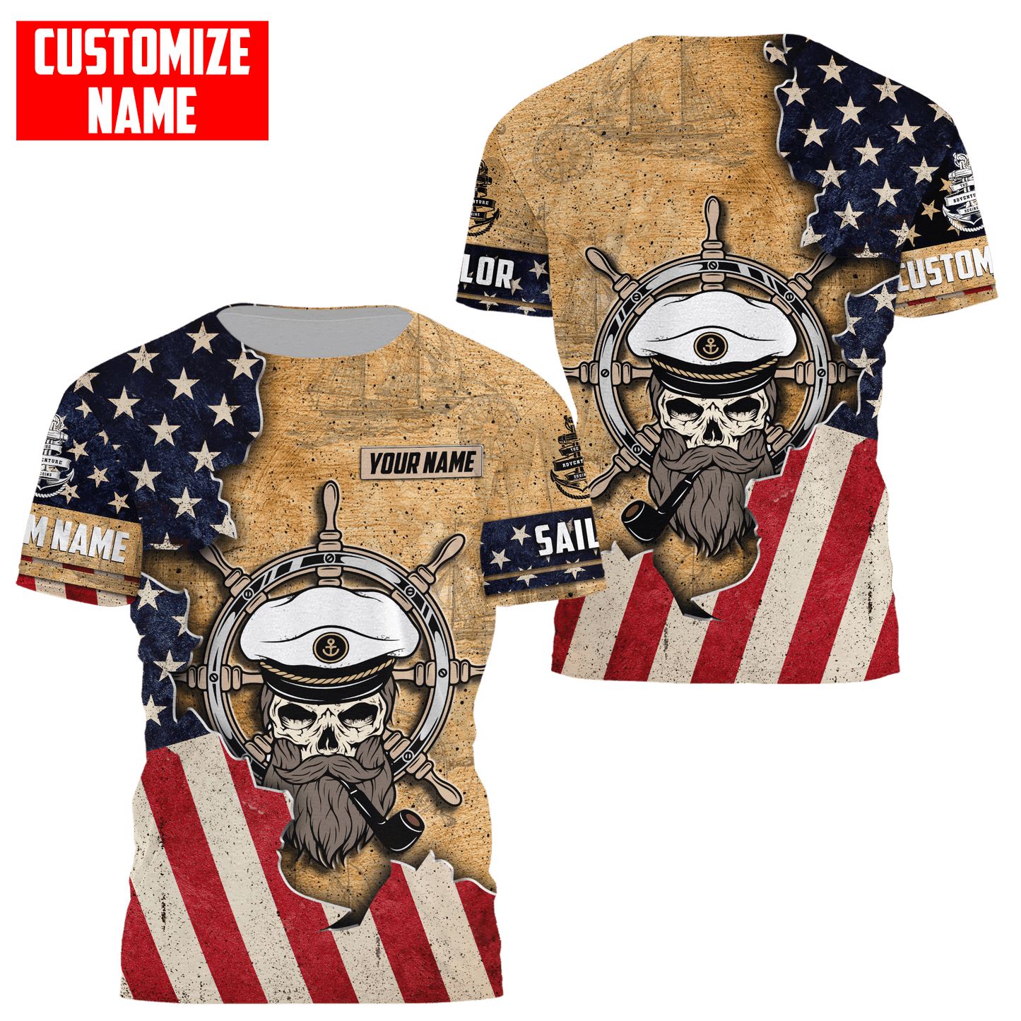 Customized name The Adventure Begins 3D All Over Printed Shirts