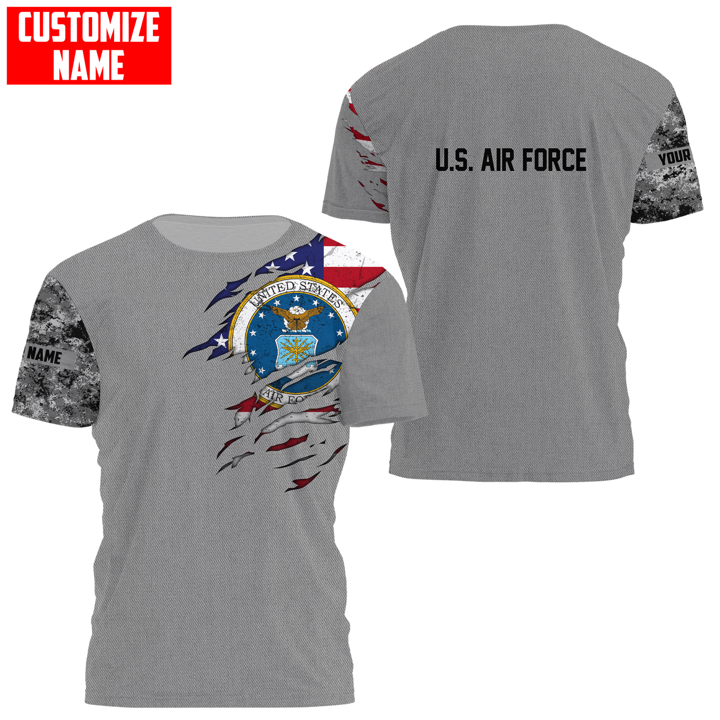 Custom name Soldier US Air Force 3d all over printed shirt hoodie MH06072108
