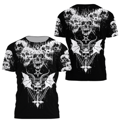 Dark Art Satanic With White Wings Hoodie For Men And Women