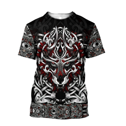 Wolf Viking 3D All Over Printed Unisex Shirt
