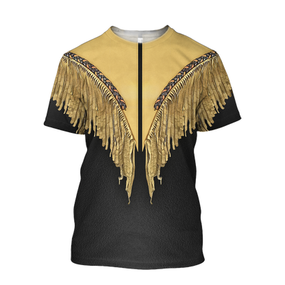 Native Cowboy Jacket No12 Cosplay 3D Over Printed Unisex Deluxe Hoodie ML