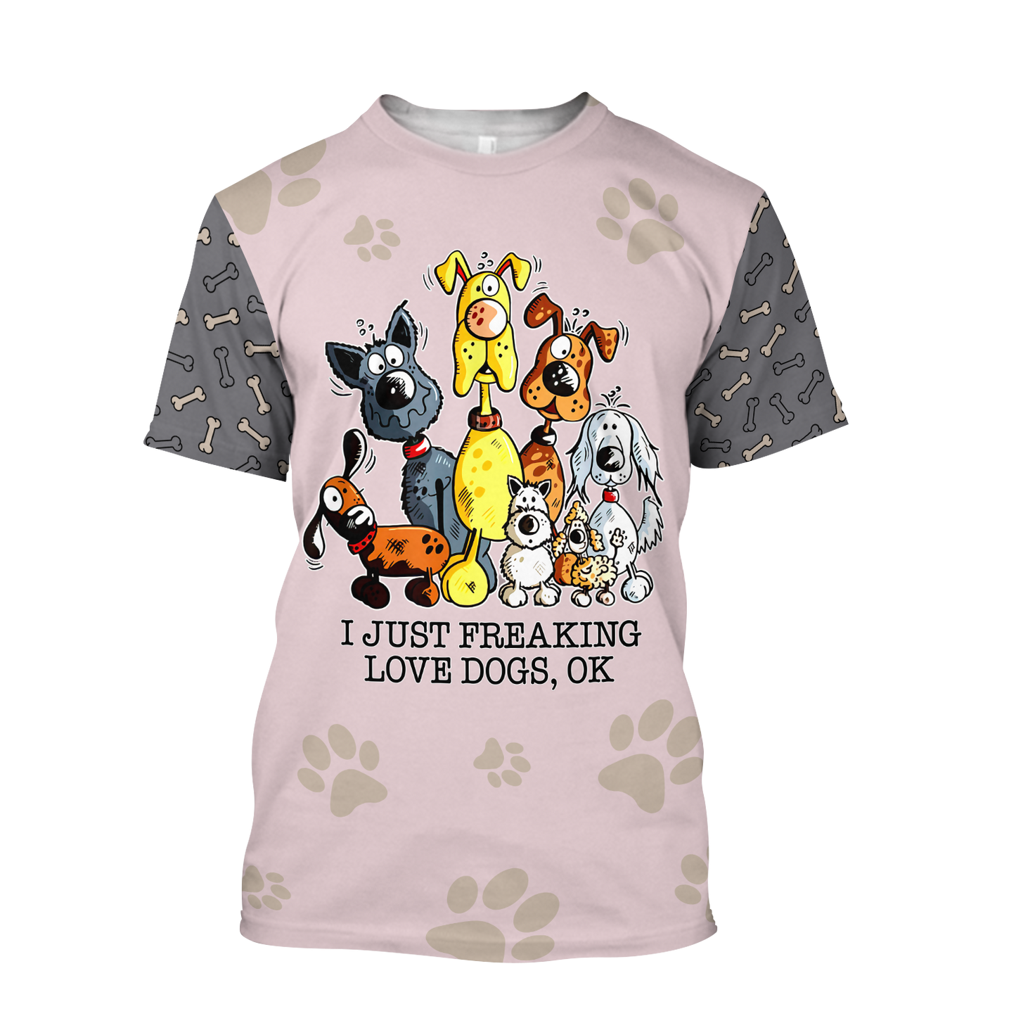 3D All Over Printed Dog Make Me Happy Unisex Shirts XT