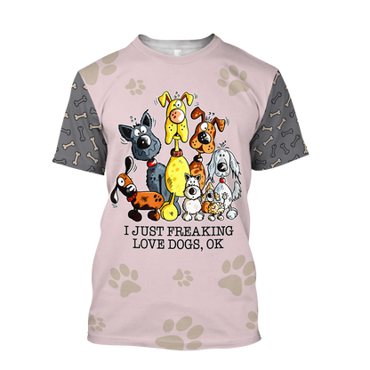 3D All Over Printed Dog Make Me Happy Unisex Shirts XT