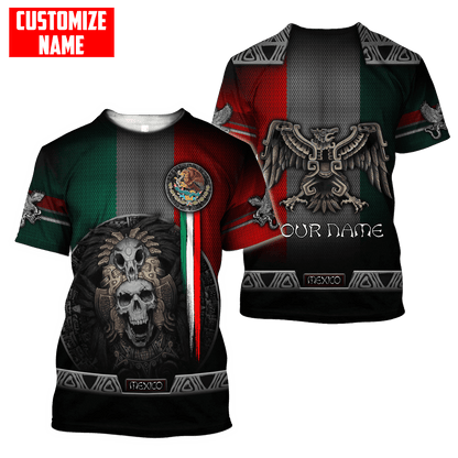 Customized Name Aztec Mexican 3D All Over Printed Unisex Shirts