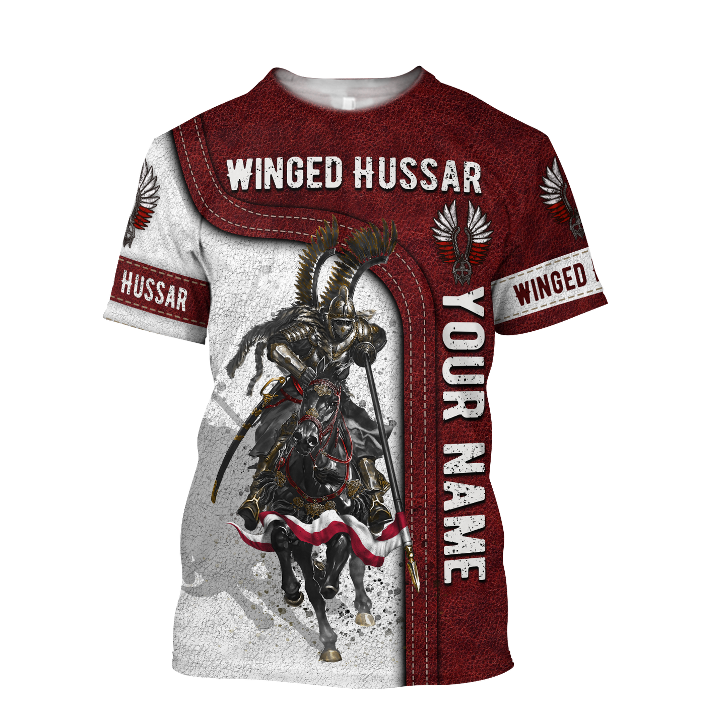 Premium Winged Hussars Red Custom name 3D Printed Shirts