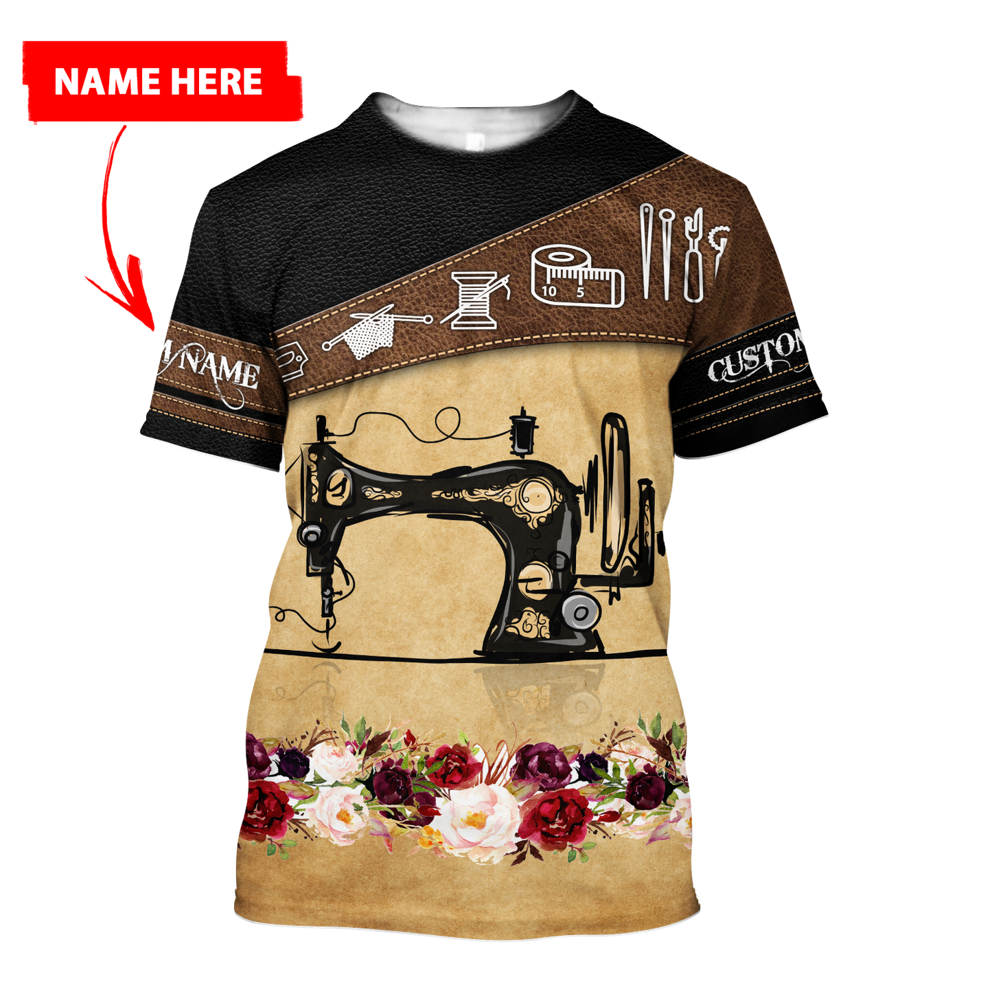 Personalized Name Sewing machine 3D All Over Printed Shirts